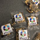 bags of trail mix with Ethics Section logo