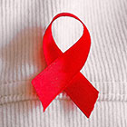 Red HIV awareness ribbon