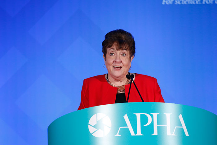 Kaye Bender at Lectern