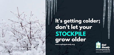 It's getting colder; don't let your stockpile grow older