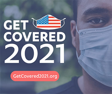 Get Covered 2021 man wearing face mask