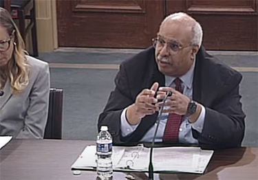 Georges Benjamin, MD, APHA executive director, testifies at the Capitol