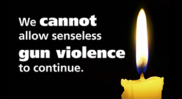 Signage: We cannot allow senseless gun violence to continue