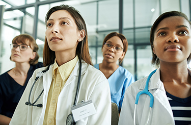 Women doctors of various race and ethnicity