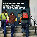 ADDRESSING YOUTH SUBSTANCE USE AT THE COUNTY LEVEL, three schoolchildren climbing stairs