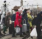 People in Ukraine flee after Russian invasion in 2022